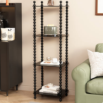 Traditional French Solid Rubberwood Acrylic Rectangular Spiral Column Display Rack 2/3/4/5 Tiers For Living Room Or Bedroom