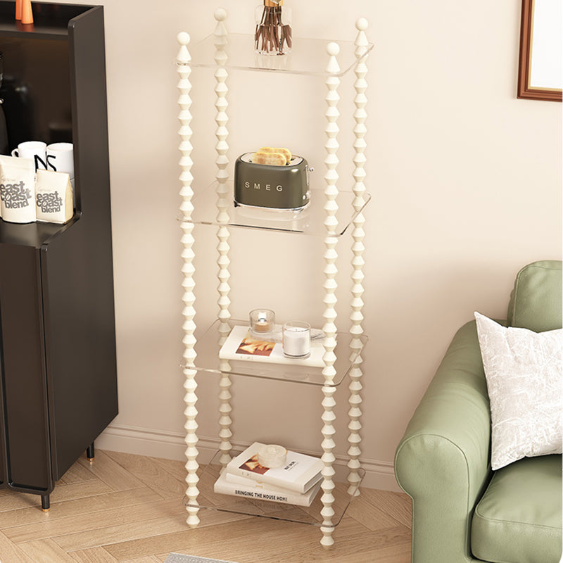 Traditional French Solid Rubberwood Acrylic Rectangular Spiral Column Display Rack 2/3/4/5 Tiers For Living Room Or Bedroom