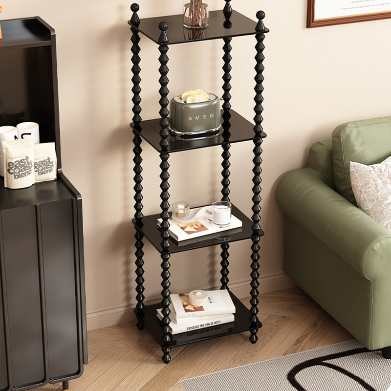 Traditional French Solid Rubberwood Acrylic Rectangular Spiral Column Display Rack 2/3/4/5 Tiers For Living Room Or Bedroom
