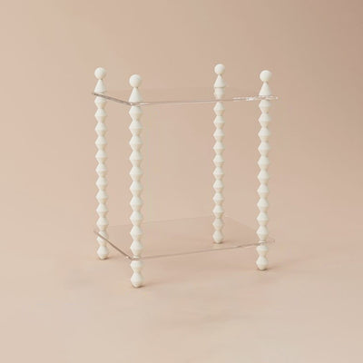 Traditional French Solid Rubberwood Acrylic Rectangular Spiral Column Display Rack 2/3/4/5 Tiers For Living Room Or Bedroom