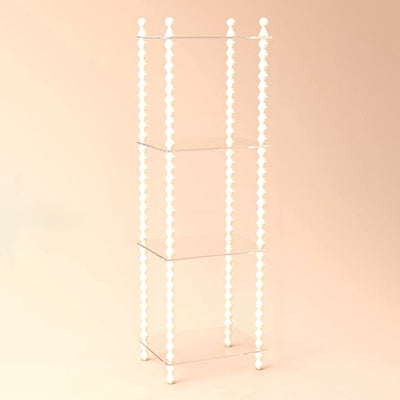 Traditional French Solid Rubberwood Acrylic Rectangular Spiral Column Display Rack 2/3/4/5 Tiers For Living Room Or Bedroom