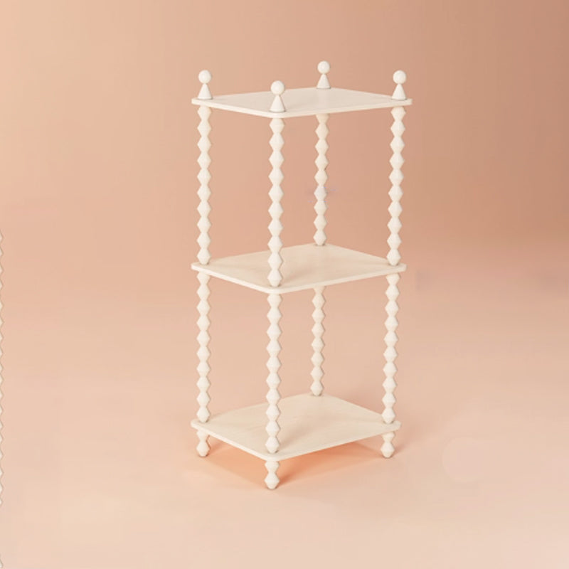 Traditional French Solid Rubberwood Acrylic Rectangular Spiral Column Display Rack 2/3/4/5 Tiers For Living Room Or Bedroom