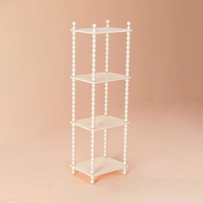 Traditional French Solid Rubberwood Acrylic Rectangular Spiral Column Display Rack 2/3/4/5 Tiers For Living Room Or Bedroom