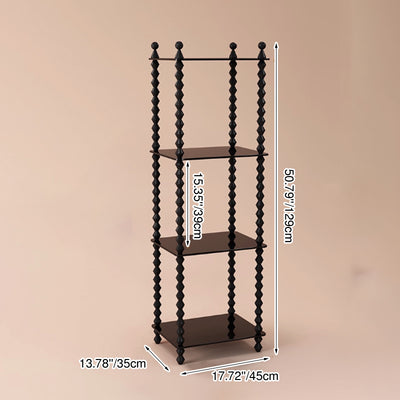 Traditional French Solid Rubberwood Acrylic Rectangular Spiral Column Display Rack 2/3/4/5 Tiers For Living Room Or Bedroom