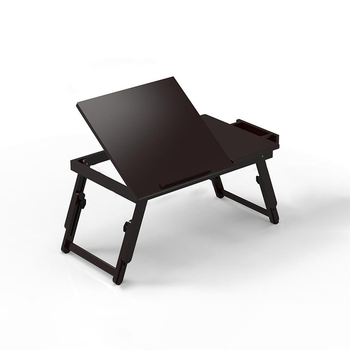 Adjustable Foldable Bamboo Bed Desks - Simplicity Ergonomic Laptop Table For Bedroom &amp; Study