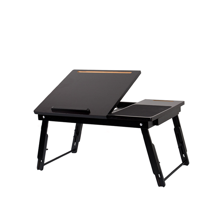 Adjustable Foldable Bamboo Bed Desks - Simplicity Ergonomic Laptop Table For Bedroom &amp; Study