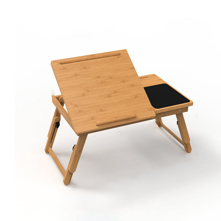 Adjustable Foldable Bamboo Bed Desks - Simplicity Ergonomic Laptop Table For Bedroom &amp; Study