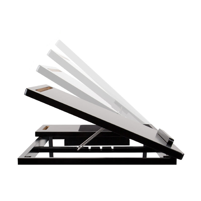 Adjustable Foldable Bamboo Bed Desks - Simplicity Ergonomic Laptop Table For Bedroom & Study