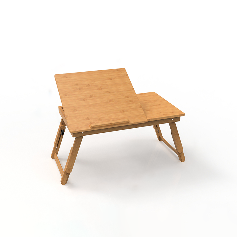 Adjustable Foldable Bamboo Bed Desks - Simplicity Ergonomic Laptop Table For Bedroom & Study