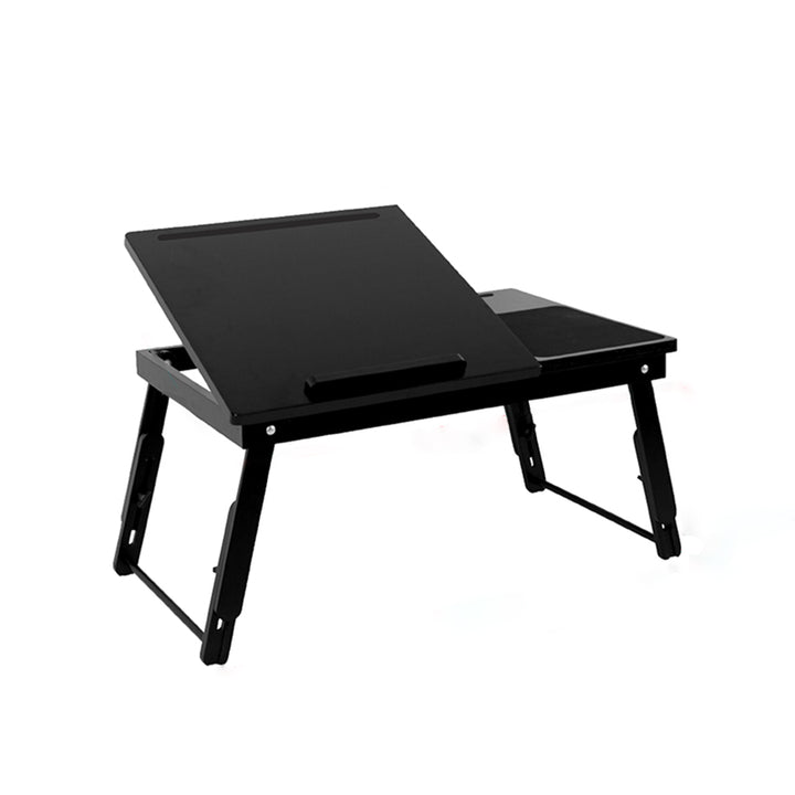Adjustable Foldable Bamboo Bed Desks - Simplicity Ergonomic Laptop Table For Bedroom &amp; Study