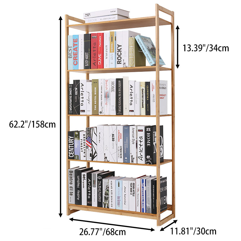 Premium Bamboo 3/4/5-Tier Storage Shelf - Extra Wide &amp; Tall Design For Living Room&amp;Kitchen