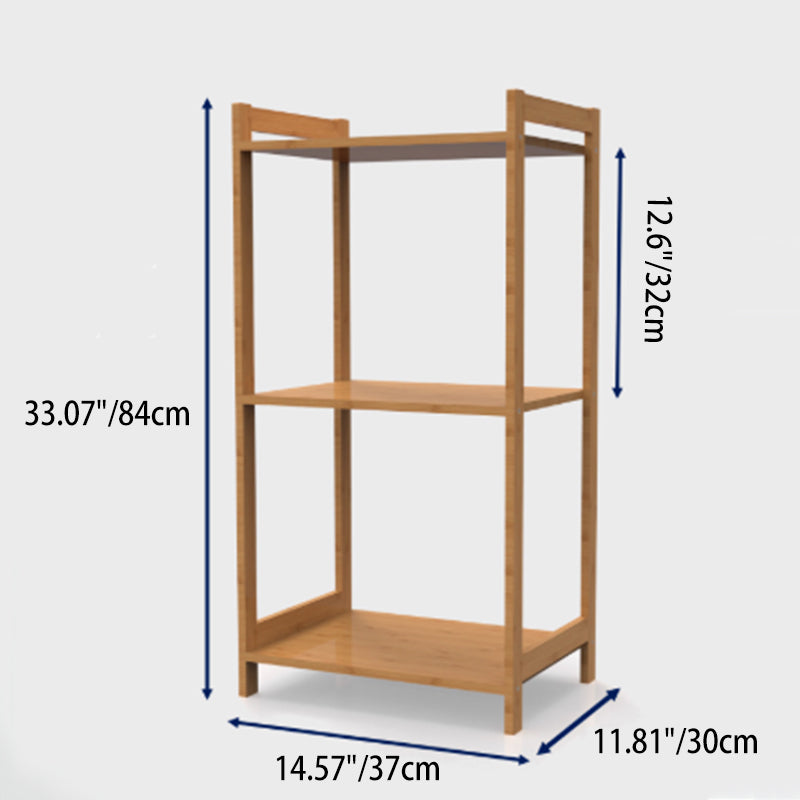 Premium Bamboo 3/4/5-Tier Storage Shelf - Extra Wide &amp; Tall Design For Living Room&amp;Kitchen