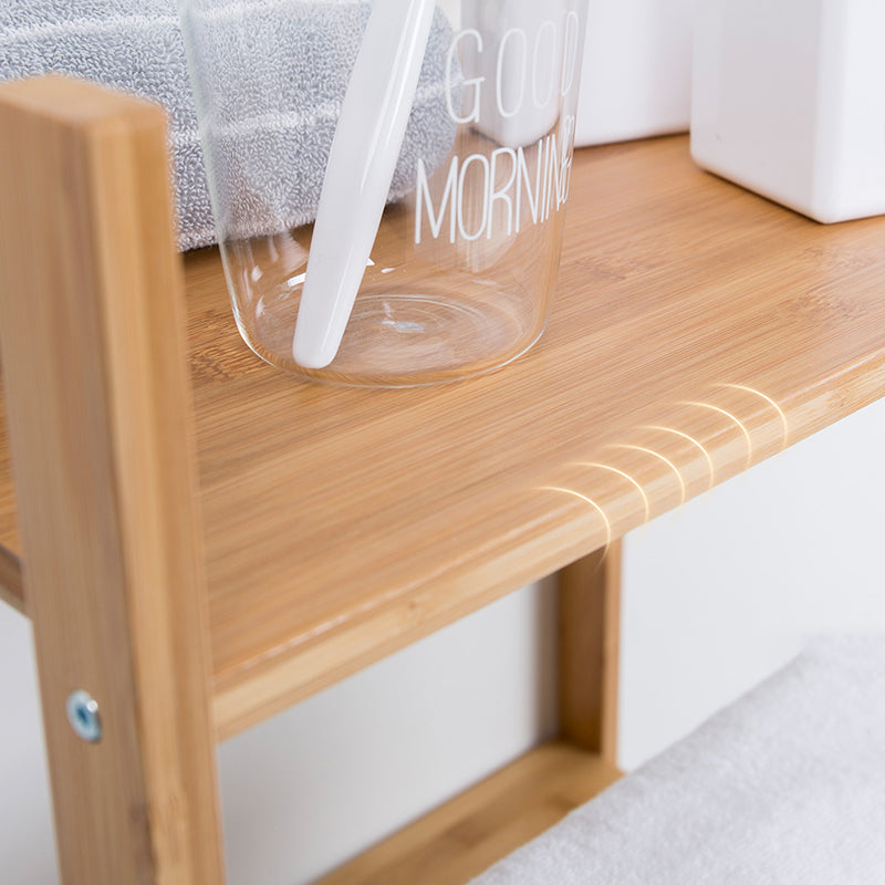 Premium Bamboo 3/4/5-Tier Storage Shelf - Extra Wide &amp; Tall Design For Living Room&amp;Kitchen