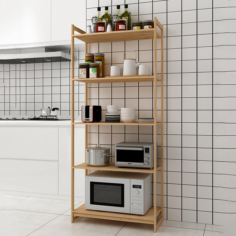 Premium Bamboo 3/4/5-Tier Storage Shelf - Extra Wide &amp; Tall Design For Living Room&amp;Kitchen
