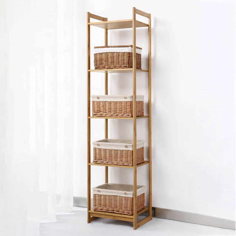 Premium Bamboo 3/4/5-Tier Storage Shelf - Extra Wide &amp; Tall Design For Living Room&amp;Kitchen