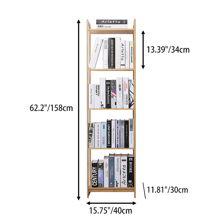 Premium Bamboo 3/4/5-Tier Storage Shelf - Extra Wide &amp; Tall Design For Living Room&amp;Kitchen