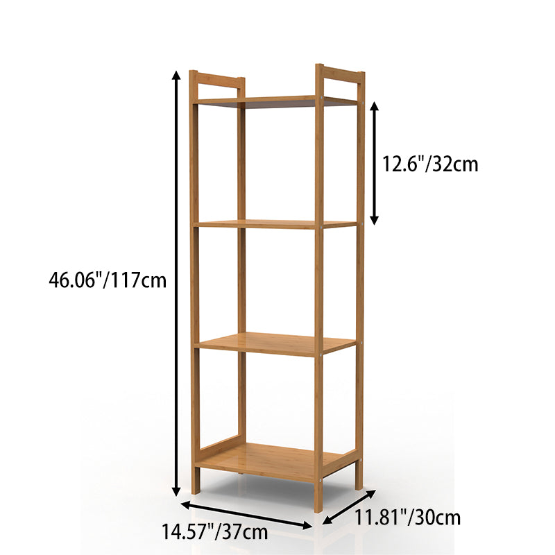 Premium Bamboo 3/4/5-Tier Storage Shelf - Extra Wide &amp; Tall Design For Living Room&amp;Kitchen