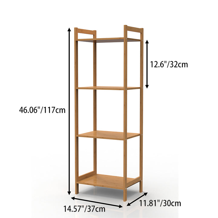 Premium Bamboo 3/4/5-Tier Storage Shelf - Extra Wide &amp; Tall Design For Living Room&amp;Kitchen