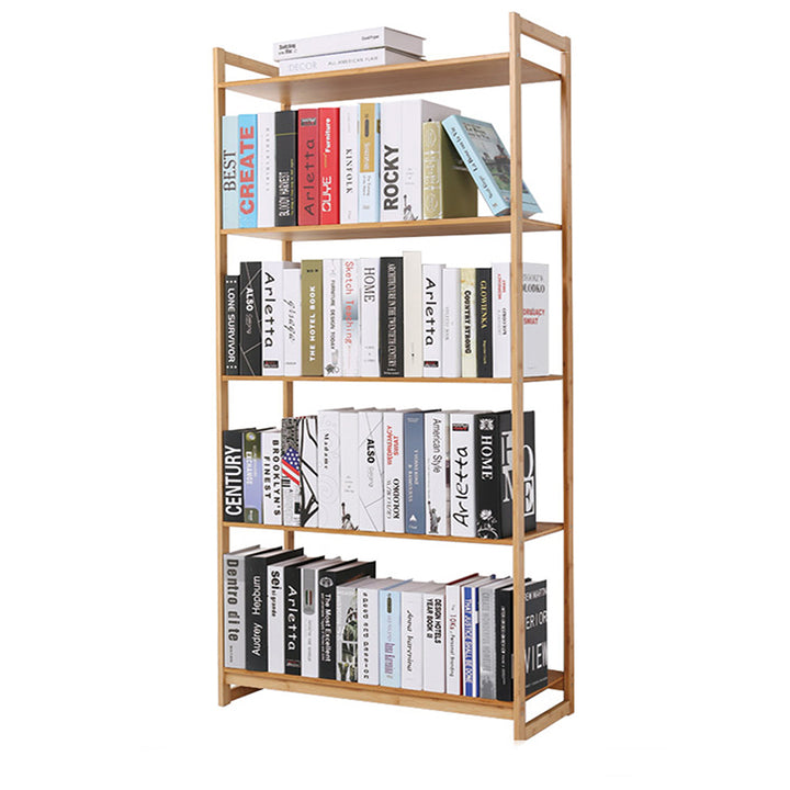 Premium Bamboo 3/4/5-Tier Storage Shelf - Extra Wide &amp; Tall Design For Living Room&amp;Kitchen