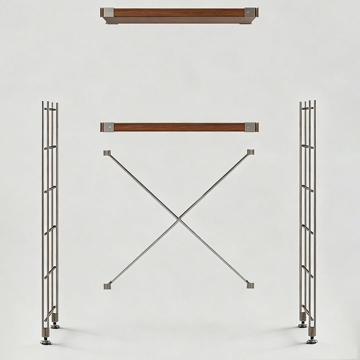Minimalist Rolling Multi-Tier Storage Shelf - With Adjustable Particleboard Shelves For Kitchen &amp; Living Room