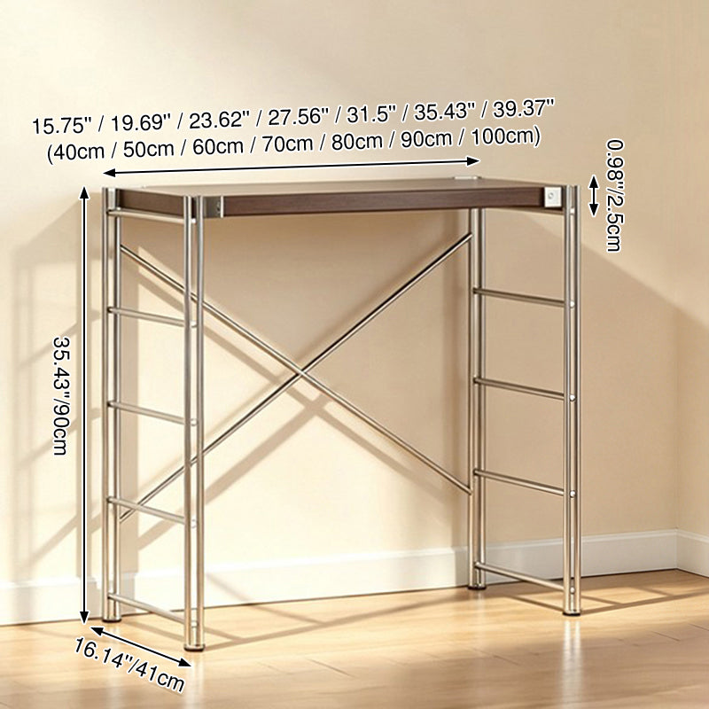 Minimalist Rolling Multi-Tier Storage Shelf - With Adjustable Particleboard Shelves For Kitchen &amp; Living Room