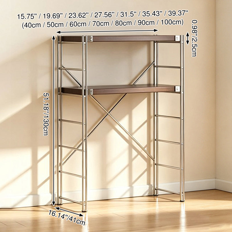 Minimalist Rolling Multi-Tier Storage Shelf - With Adjustable Particleboard Shelves For Kitchen &amp; Living Room