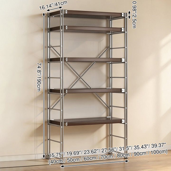 Minimalist Rolling Multi-Tier Storage Shelf - With Adjustable Particleboard Shelves For Kitchen &amp; Living Room