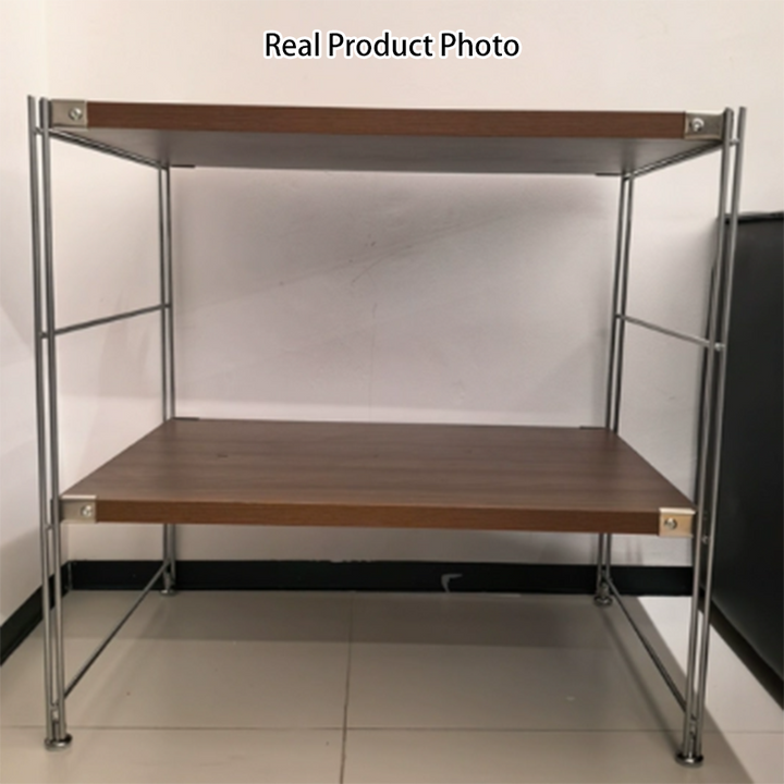 Minimalist Rolling Multi-Tier Storage Shelf - With Adjustable Particleboard Shelves For Kitchen &amp; Living Room