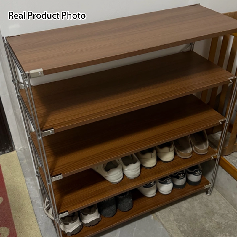 Industrial Rectangular 5/6/7/8/9/10/11-Tier Shoe Storage Rack - With Removable Particleboard Shelves For Entryway