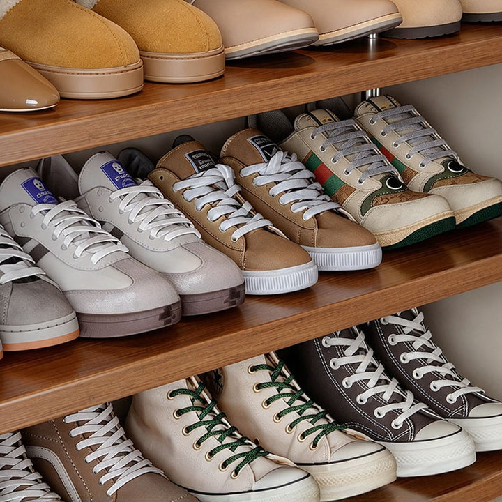 Industrial Rectangular 5/6/7/8/9/10/11-Tier Shoe Storage Rack - With Removable Particleboard Shelves For Entryway