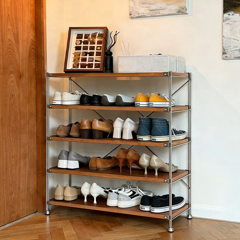 Industrial Rectangular 5/6/7/8/9/10/11-Tier Shoe Storage Rack - With Removable Particleboard Shelves For Entryway