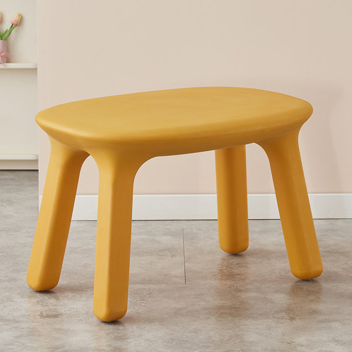 Contemporary Nordic PE Oval Kids Colorful Safe Desk &amp; Chair Set For Living Room &amp; Study