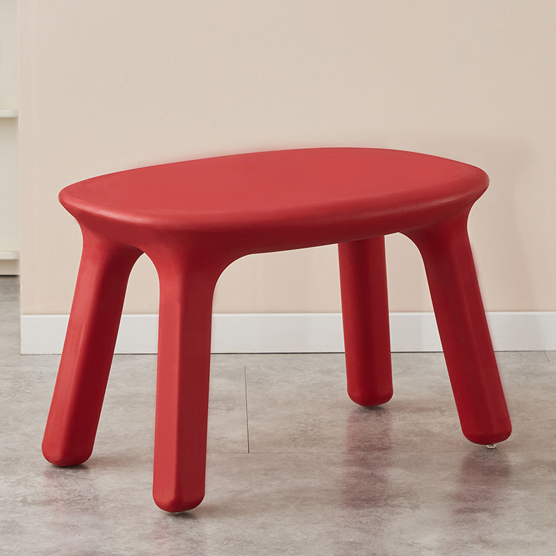 Contemporary Nordic PE Oval Kids Colorful Safe Desk &amp; Chair Set For Living Room &amp; Study