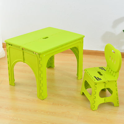 Table et ensemble de chaises pour enfants rectangulaires creux PP minimaliste moderne avec design pliable pour salle à manger ou salon 