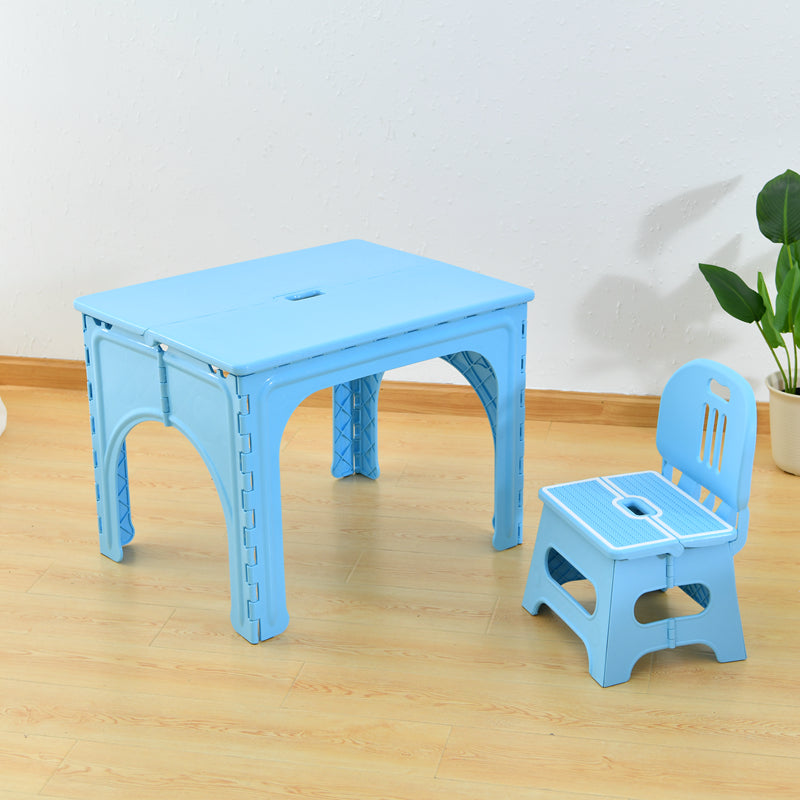 Table et ensemble de chaises pour enfants rectangulaires creux PP minimaliste moderne avec design pliable pour salle à manger ou salon 