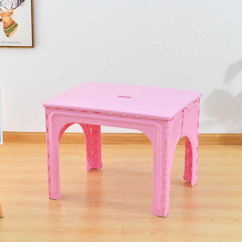 Table et ensemble de chaises pour enfants rectangulaires creux PP minimaliste moderne avec design pliable pour salle à manger ou salon 