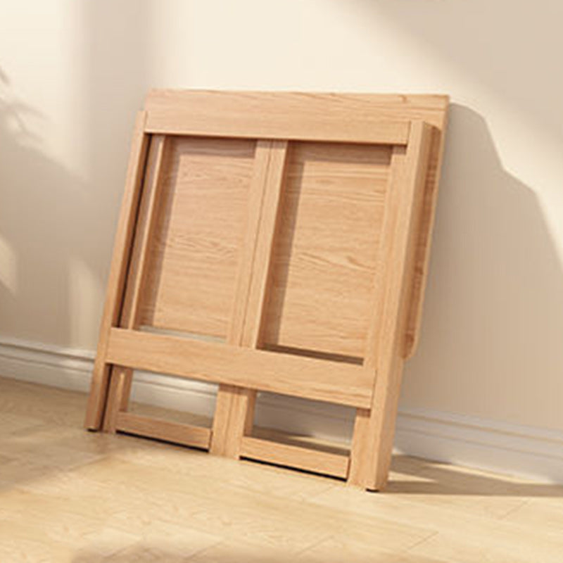 Modern Simplicity Rubber Wood Hardware Rectangular Foldable Desk &amp; Chair Set For Study