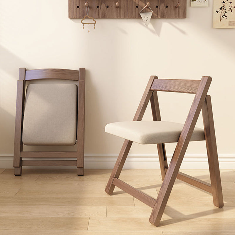Modern Simplicity Rubber Wood Hardware Rectangular Foldable Desk &amp; Chair Set For Study
