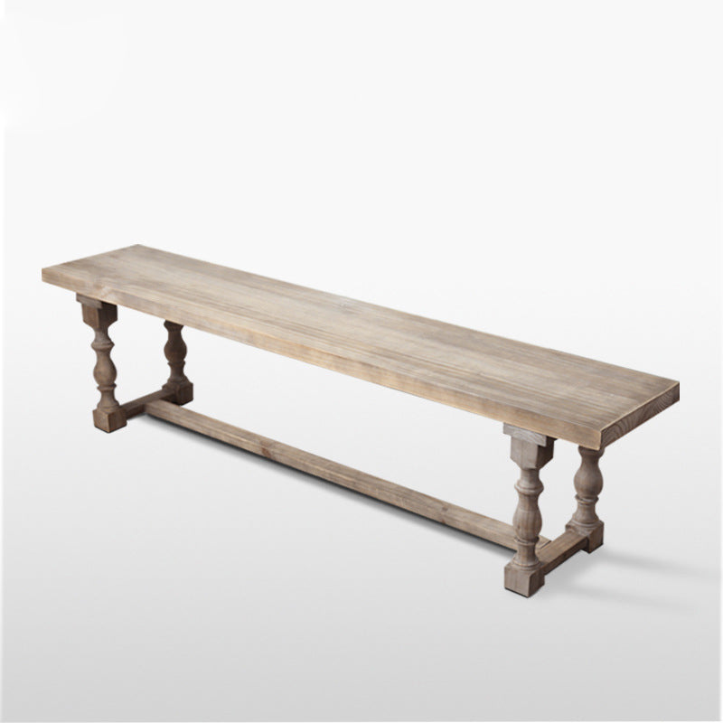Ensemble de table à manger et chaises rectangulaires en bois massif vintage traditionnel pour 4/6 places 