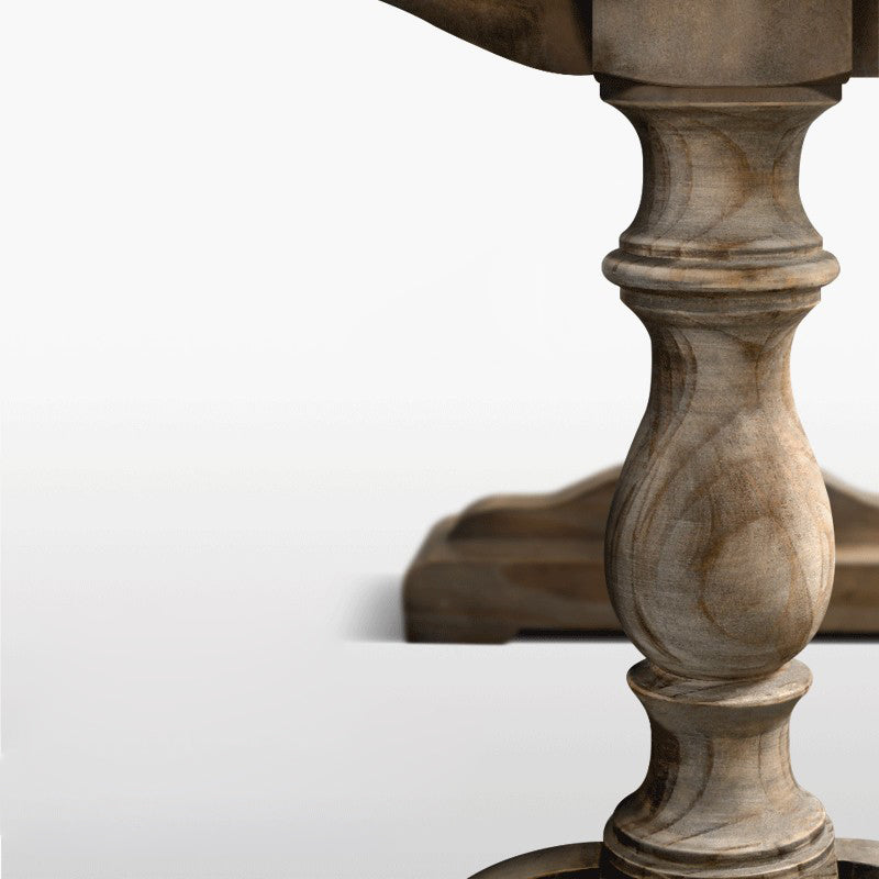 Ensemble de table à manger et chaises rectangulaires en bois massif vintage traditionnel pour 4/6 places 