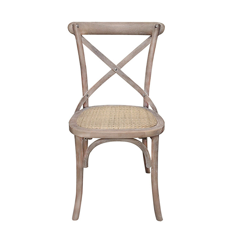 Ensemble de table à manger et chaises rectangulaires en bois massif vintage traditionnel pour 4/6 places 