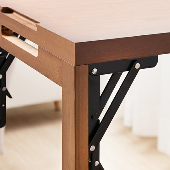Modern Simplicity Bamboo Hardware Rectangular Foldable Bar Table &amp; Chair Set For Dining Room
