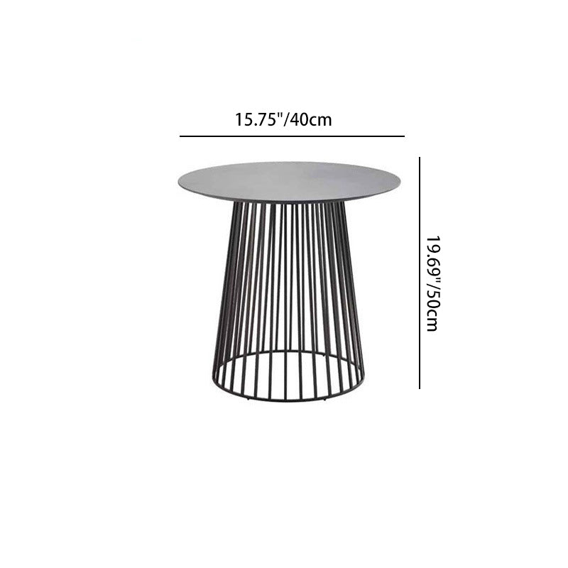 Contemporary Scandinavian Weaving Rope Fabric Aluminum Alloy Slab Square Outdoor Coffee Table & Chair Set For Outdoor Patio