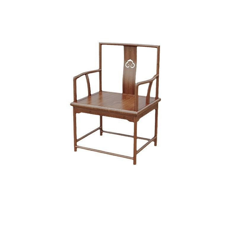 Contemporary Retro Rectangular Solid Wood Acrylic Iron Jackpot Leg Coffee Table & Chair Set For Living Room
