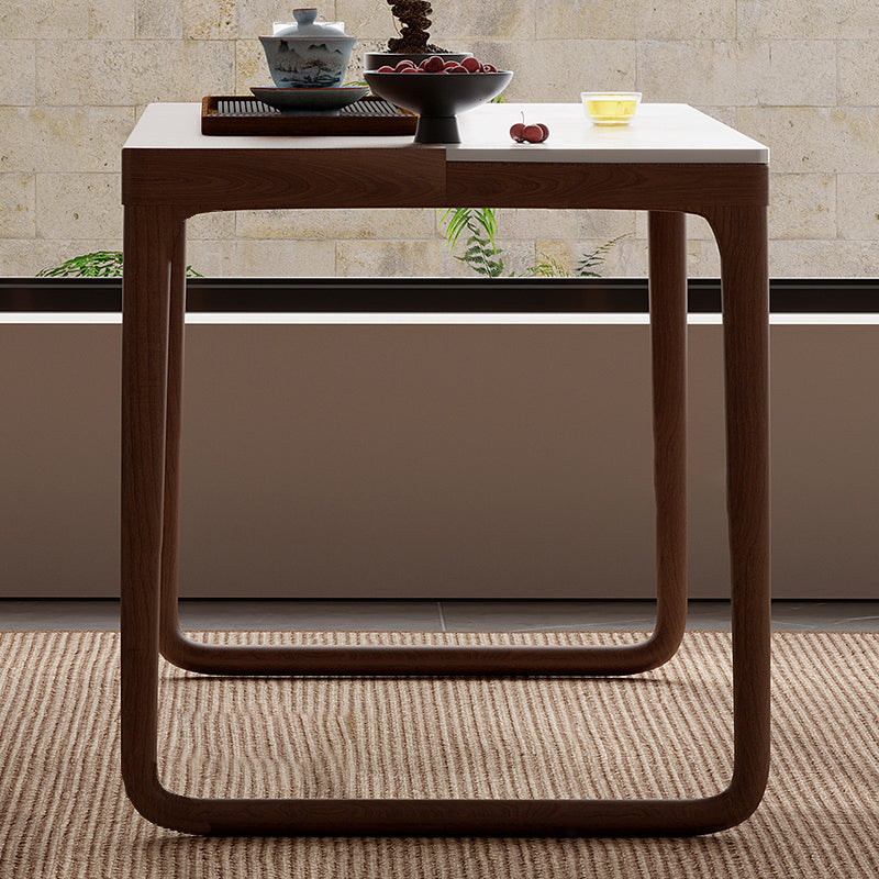 Ensemble de table basse rectangulaire en bois de dalle chinoise traditionnelle et de chaises pour salon 