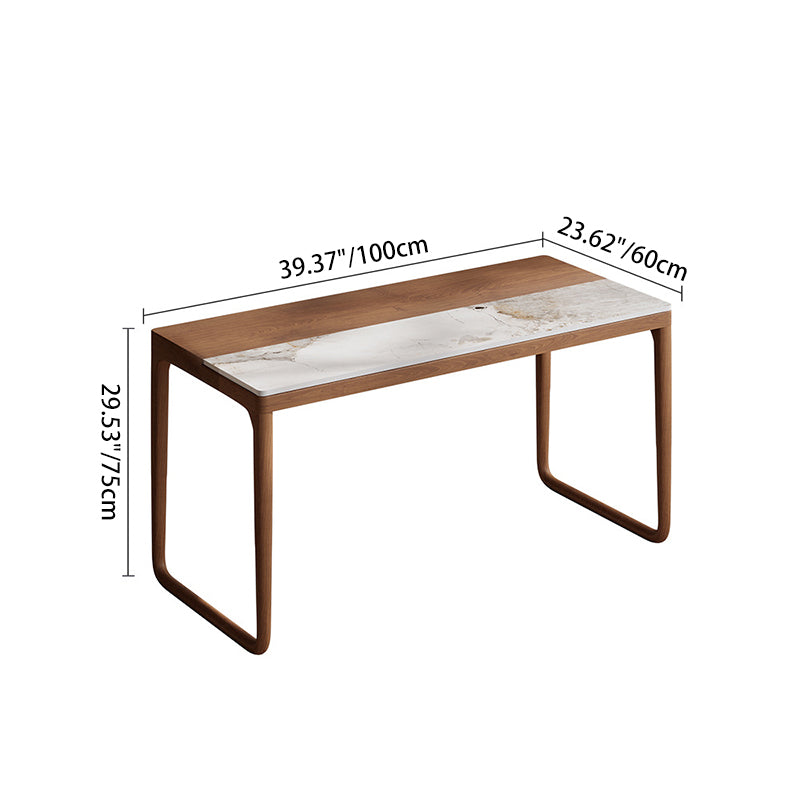 Traditional Chinese Slab Wood Rectangular Coffee Table & Chair Set For Living Room