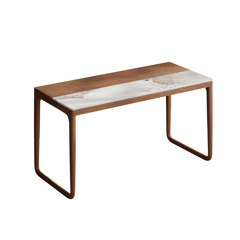 Traditional Chinese Slab Wood Rectangular Coffee Table & Chair Set For Living Room