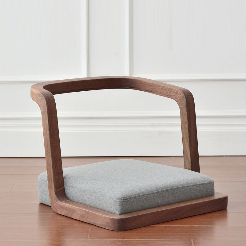 Traditional Japanese Ash Wood Rectangular Low Coffee Table & Chair Set For Living Room