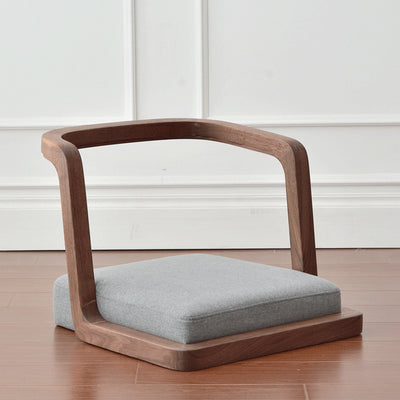 Traditional Japanese Ash Wood Rectangular Low Coffee Table & Chair Set For Living Room