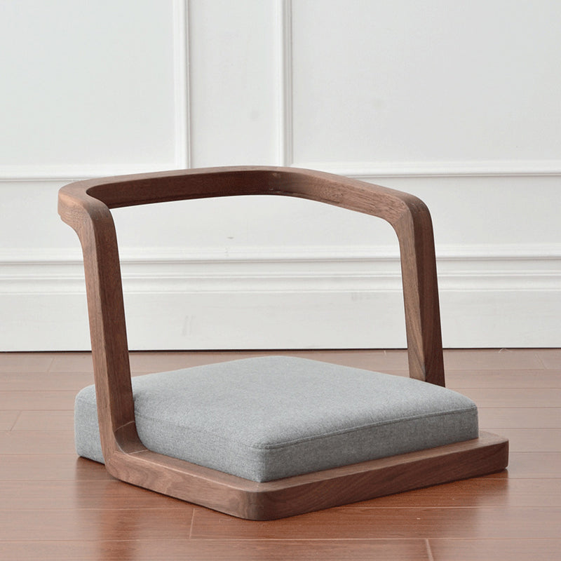 Traditional Japanese Ash Wood Rectangular Low Coffee Table & Chair Set For Living Room
